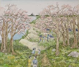 【オーダーメイドアート実績】御殿山公園から繋がったご縁。ご自宅の玄関を彩る、美大生の一枚。